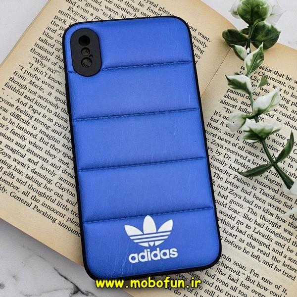 قاب گوشی iPhone X - iPhone XS آیفون طرح دار پافر چرمی محافظ لنز دار آدیداس adidas کد 538